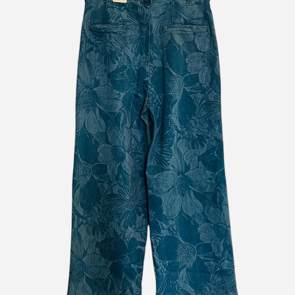NWT Anthropologie Pilcro The Skipper High Rise Wide Leg Cropped Floral  Size 33T - Picture 4 of 13